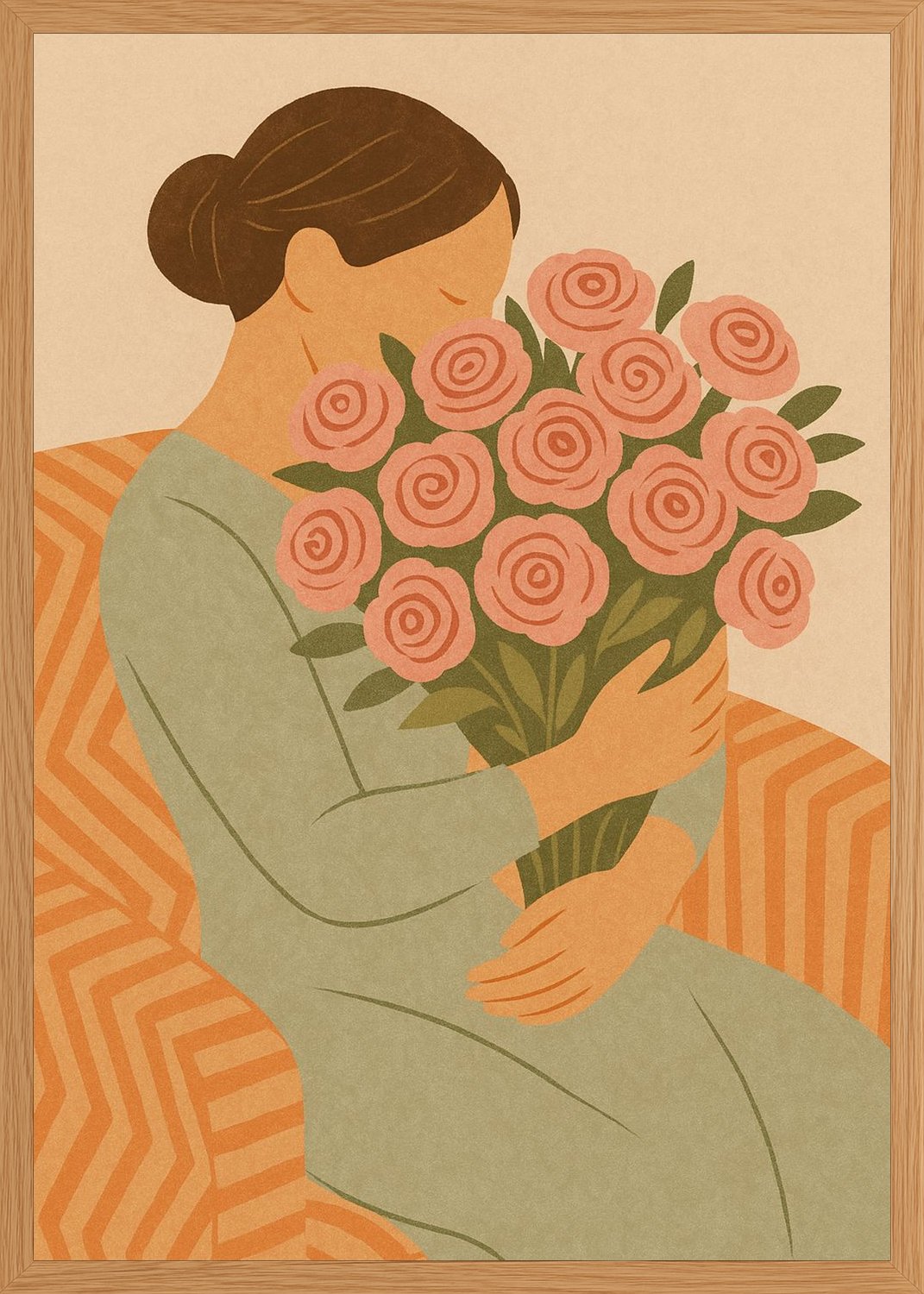 Poster in oak frame