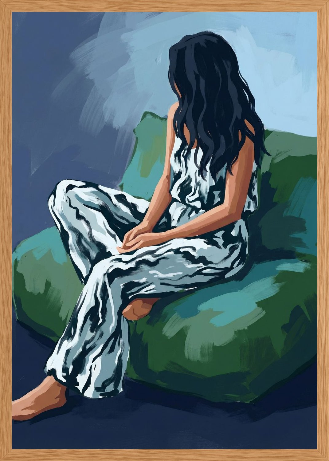 Poster in oak frame