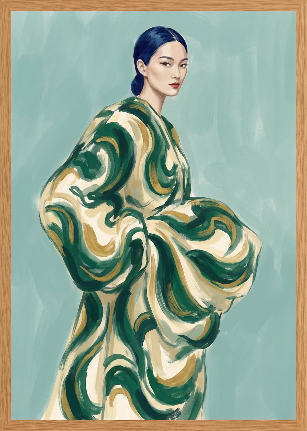 Poster in oak frame