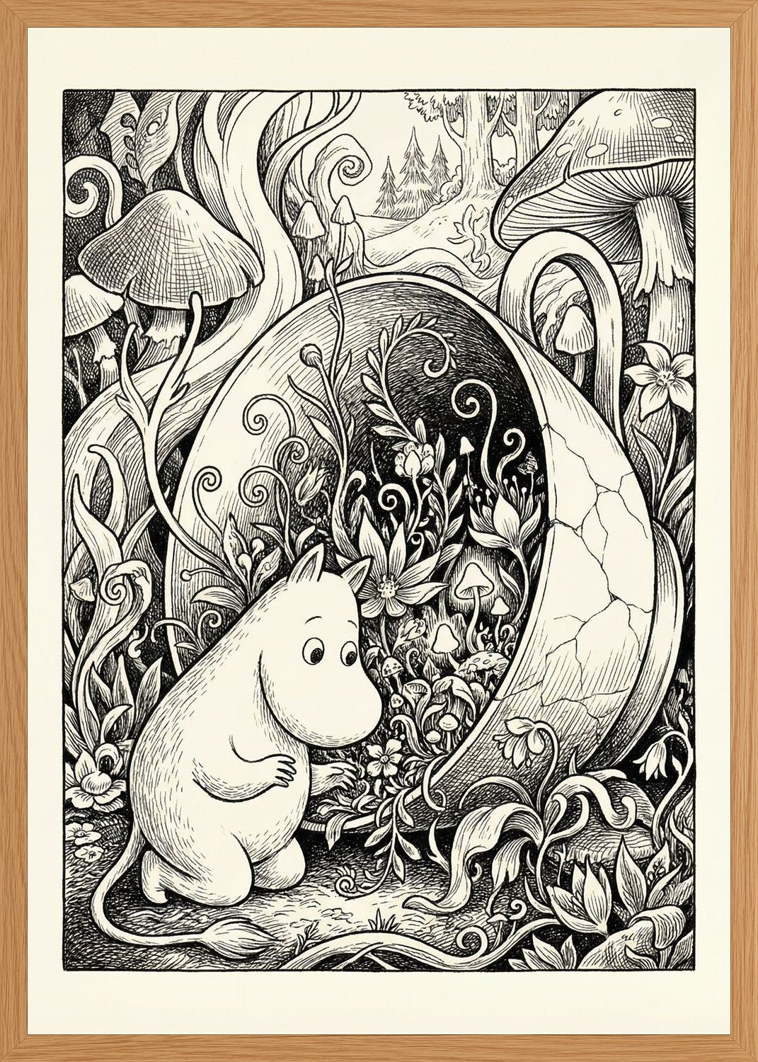 Poster in oak frame