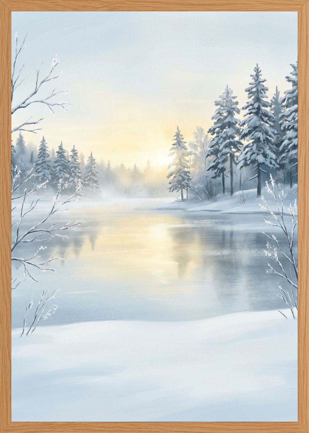 Poster in oak frame