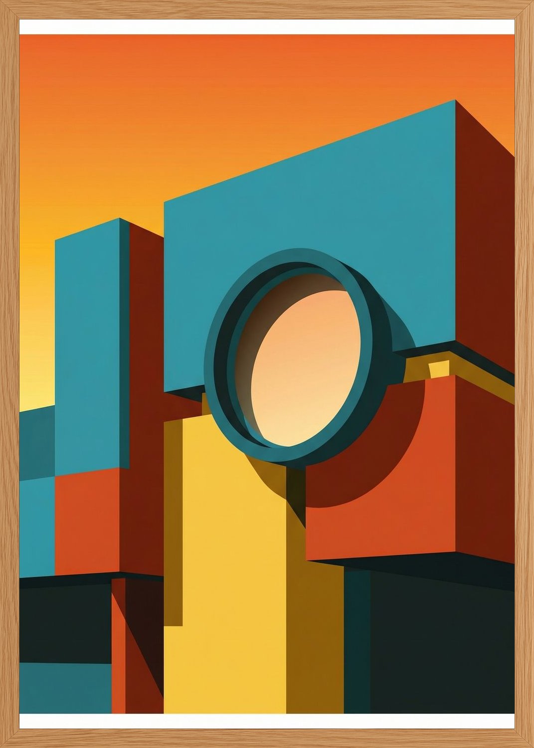 Poster in oak frame