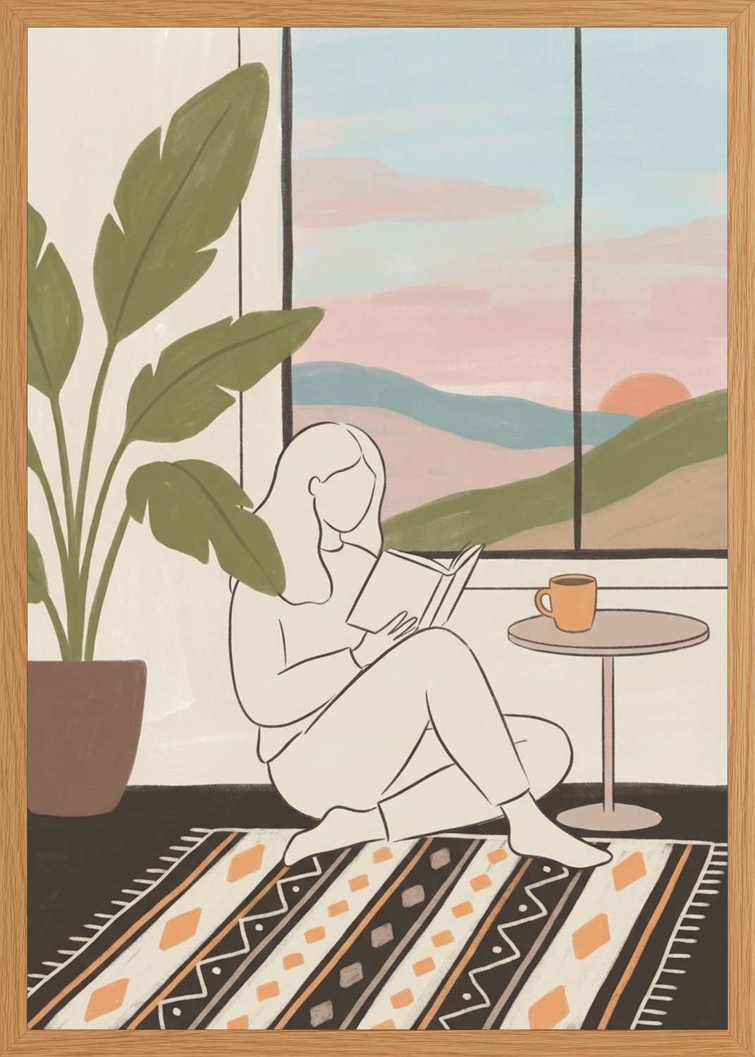 Poster in oak frame