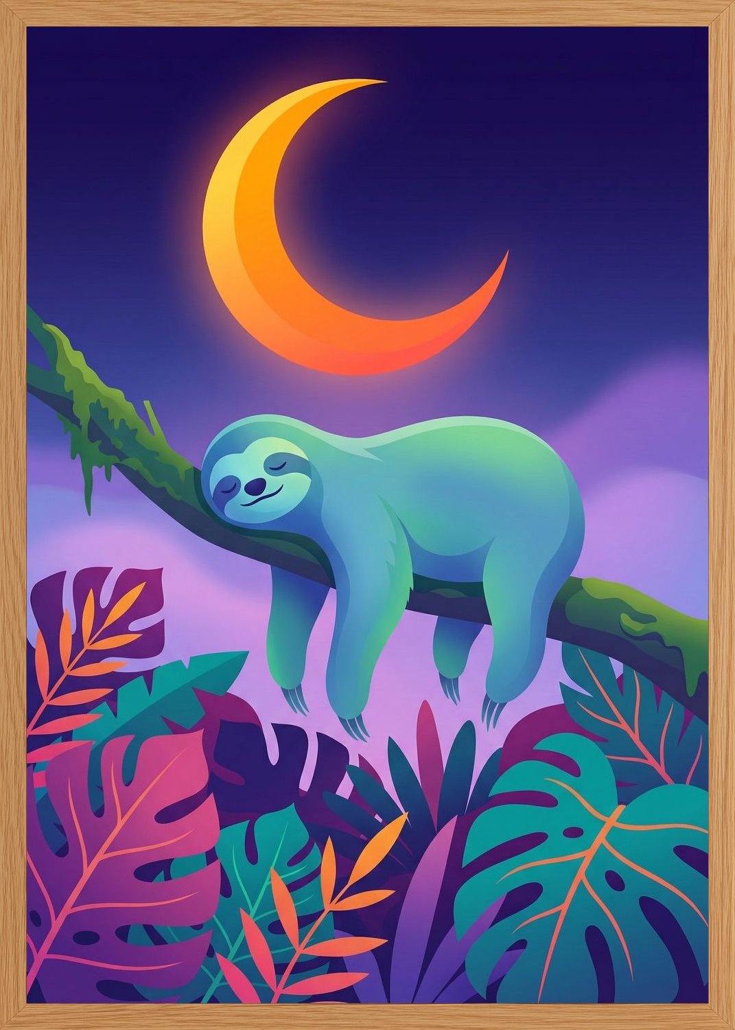 Poster in oak frame