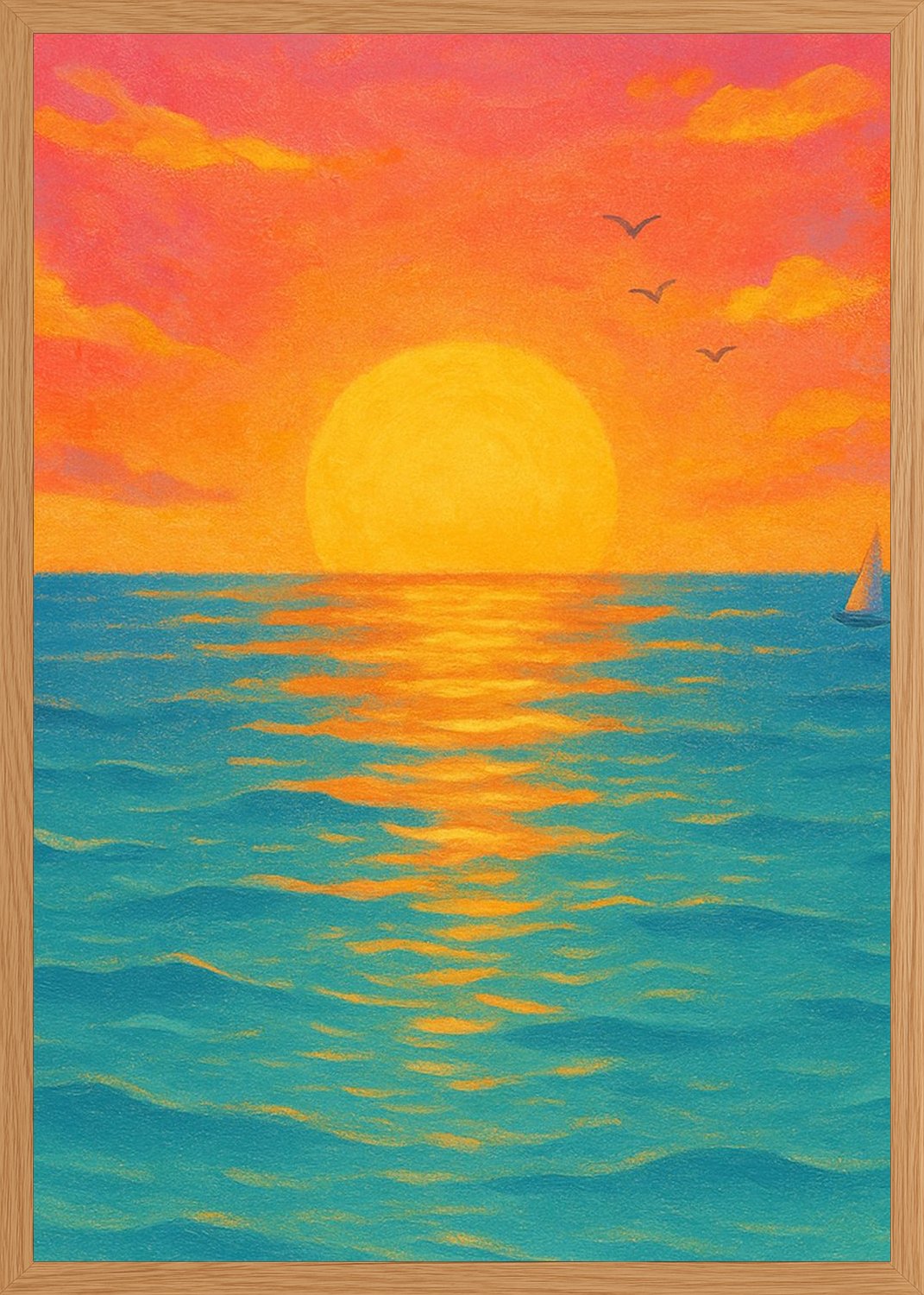 Poster in oak frame