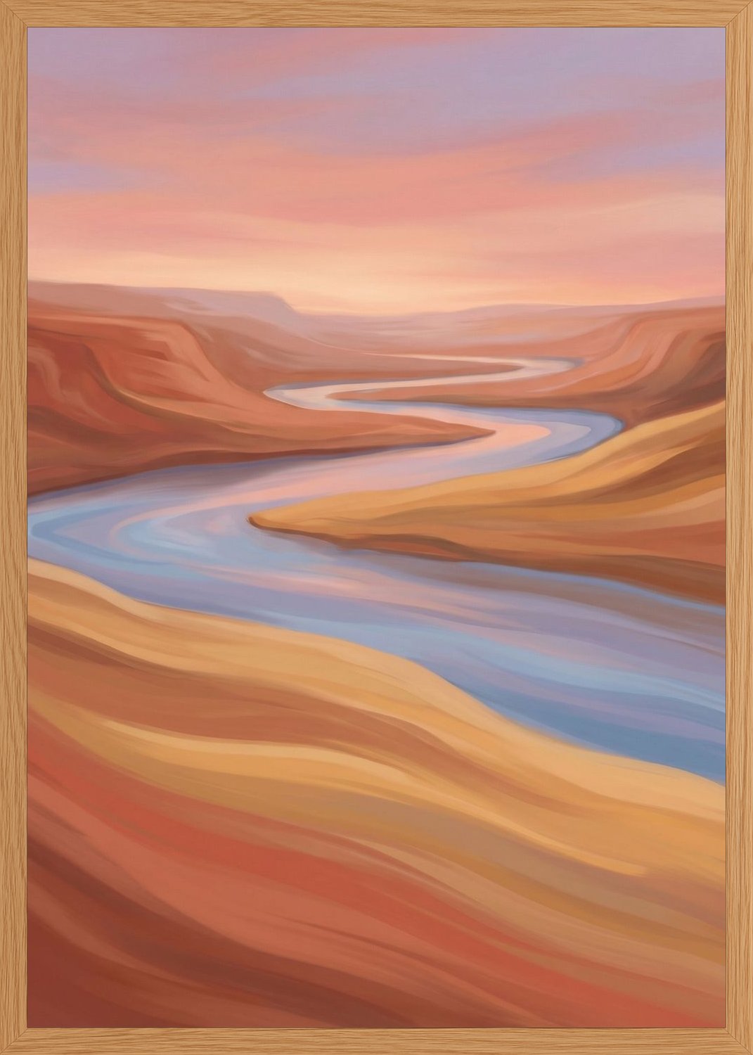 Poster in oak frame