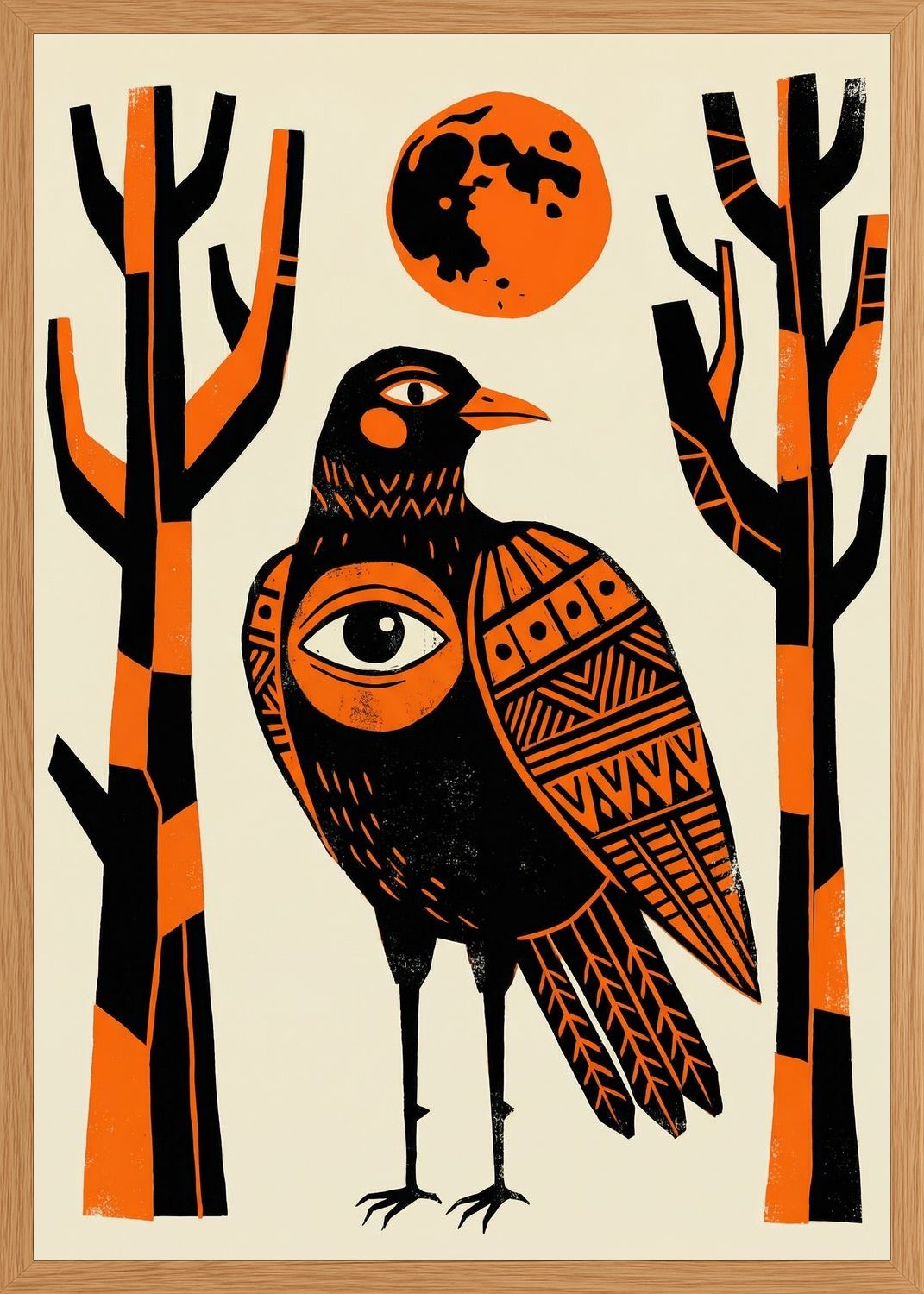 Poster in oak frame