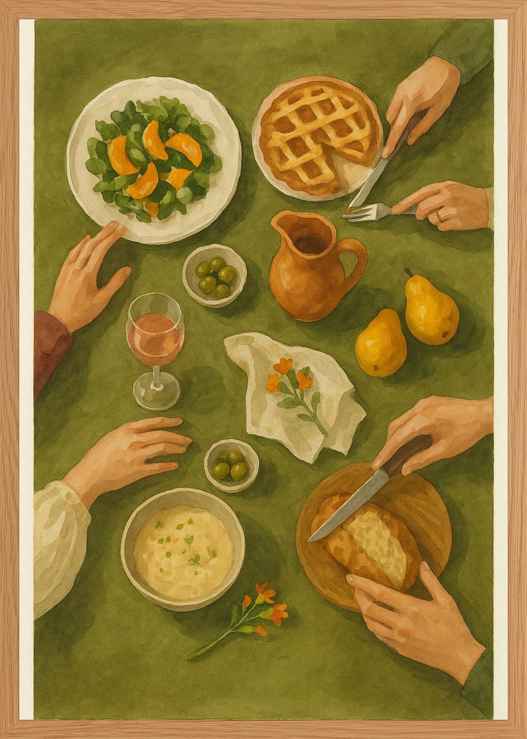 Poster in oak frame