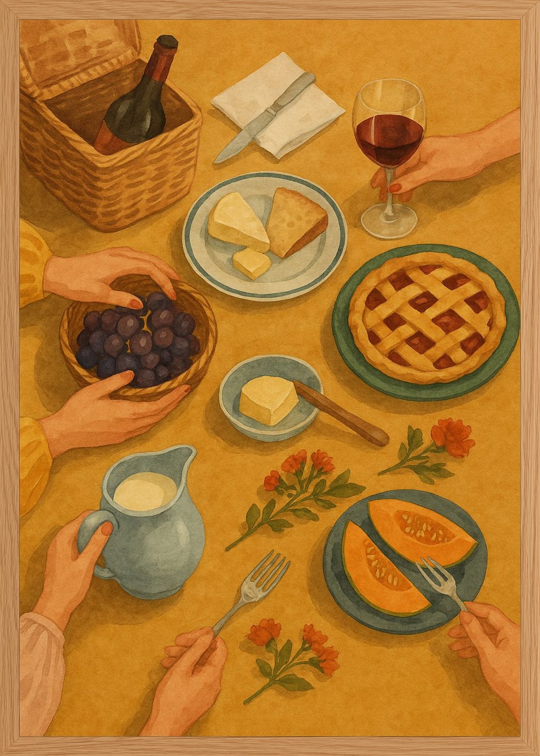Poster in oak frame