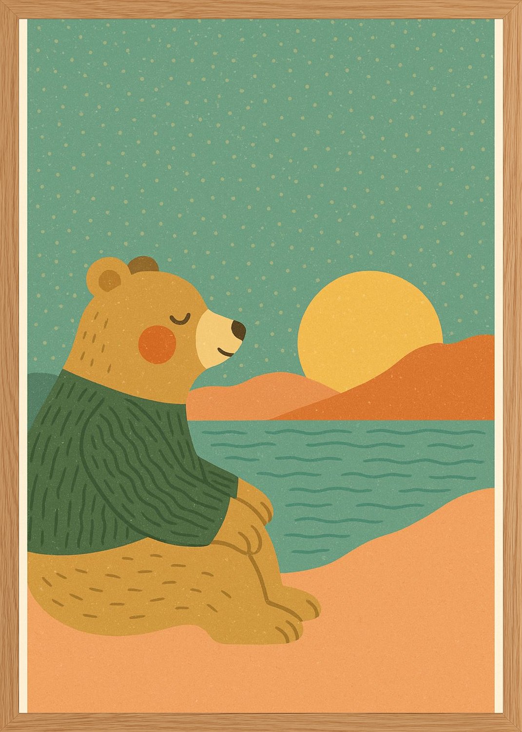 Poster in oak frame