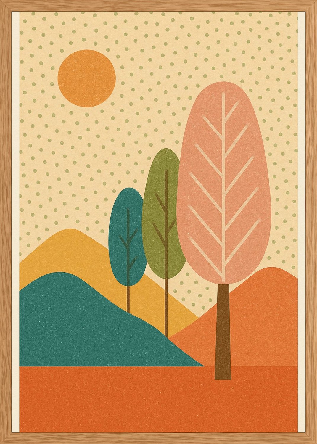 Poster in oak frame