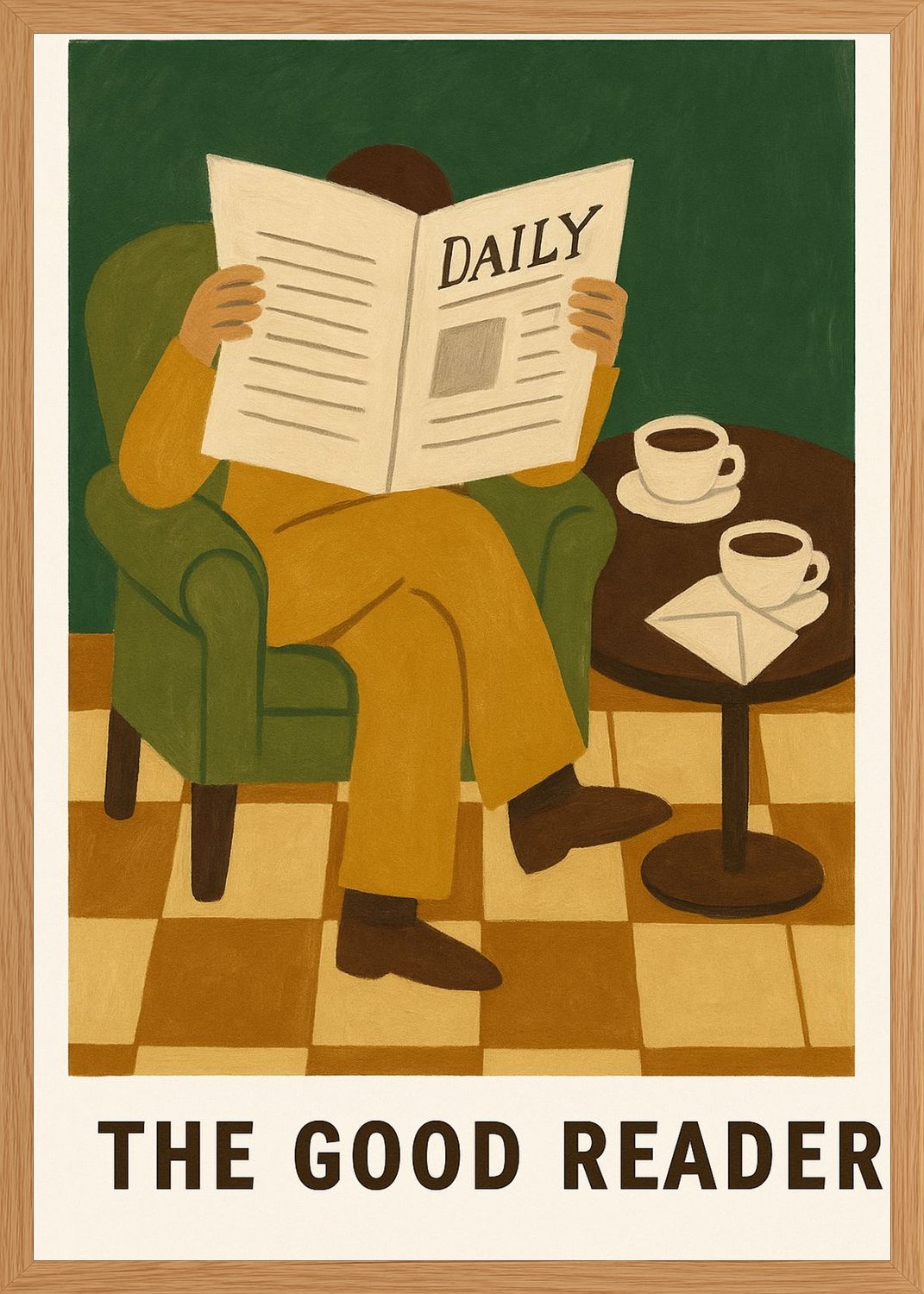 Poster in oak frame