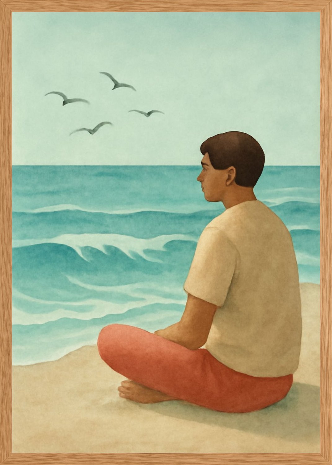 Poster in oak frame