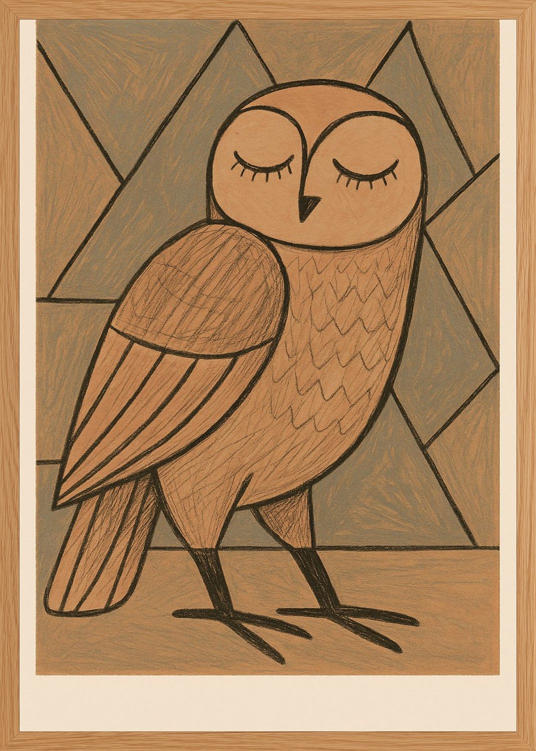 Poster in oak frame