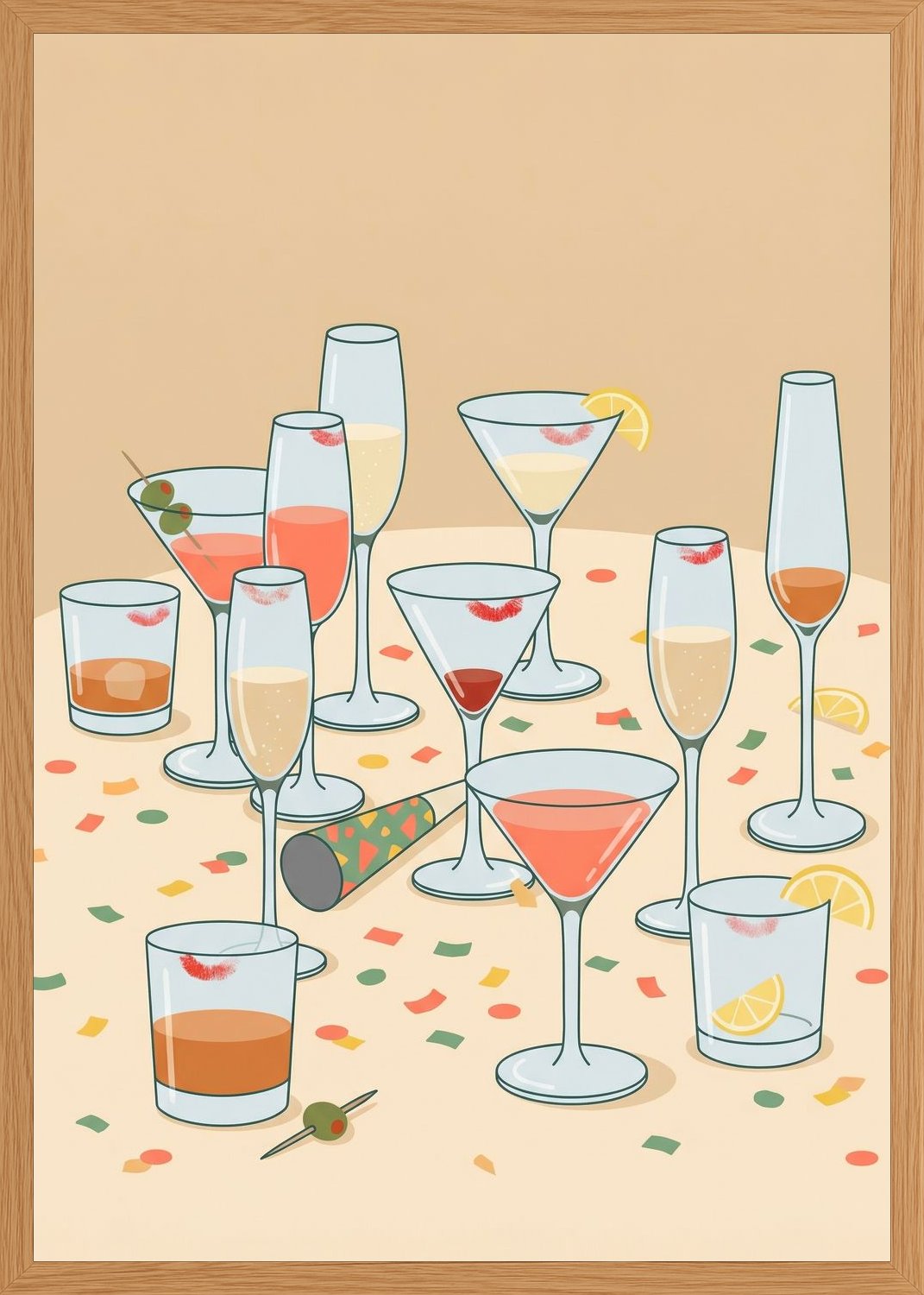 Poster in oak frame