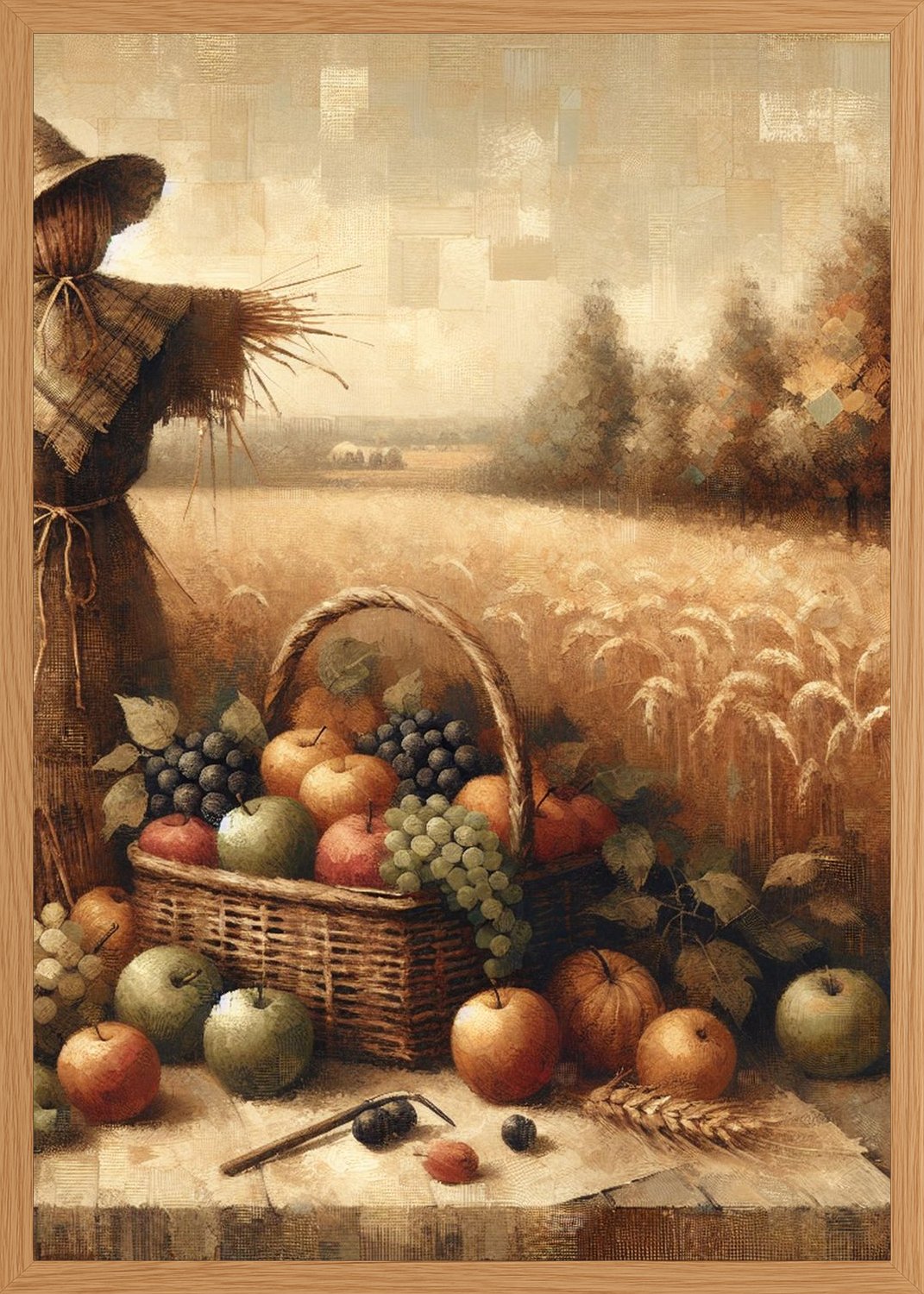 Poster in oak frame
