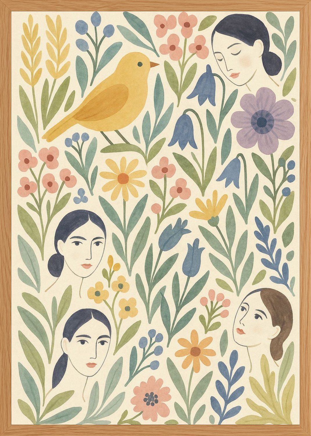 Poster in oak frame