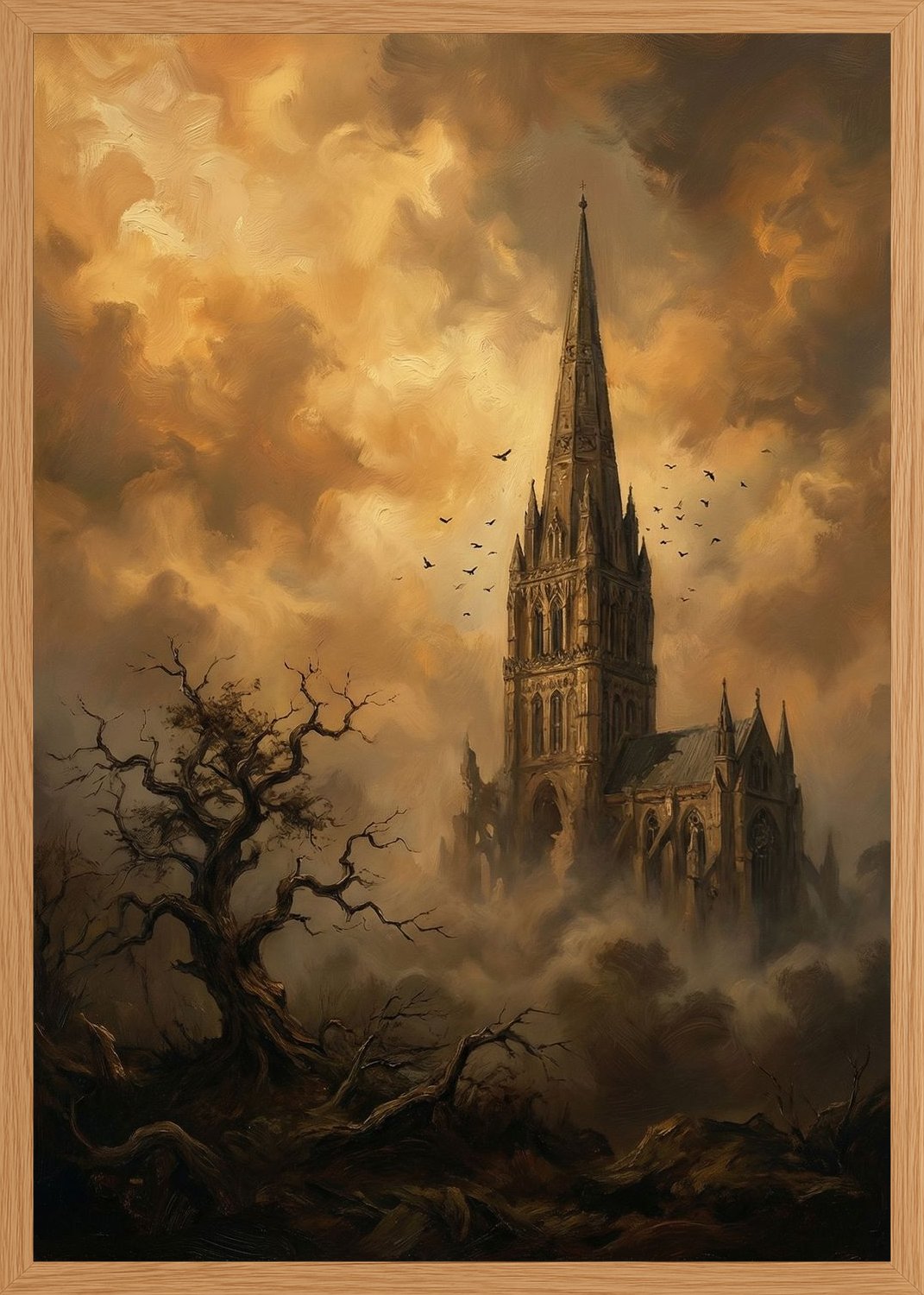 Poster in oak frame