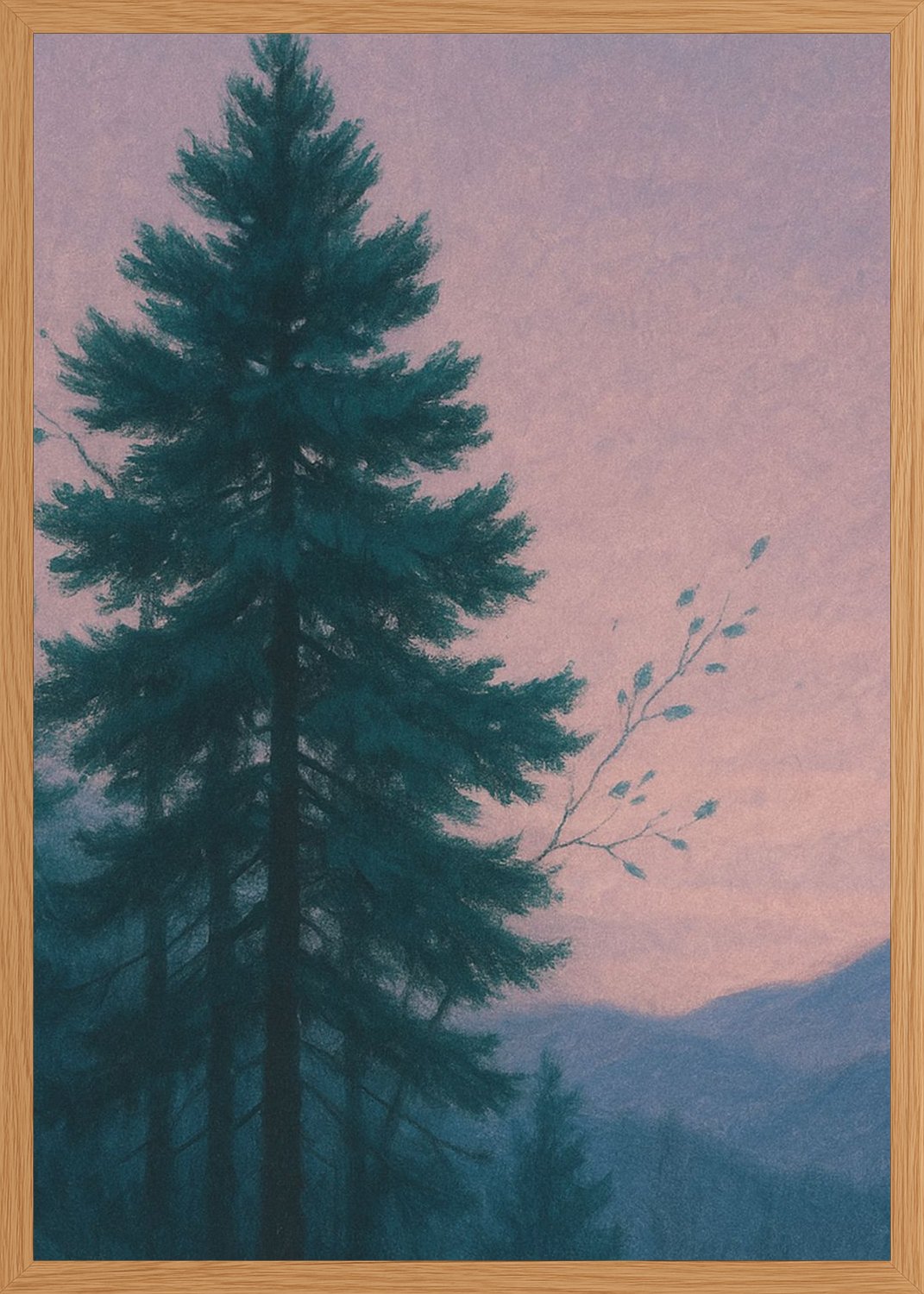 Poster in oak frame