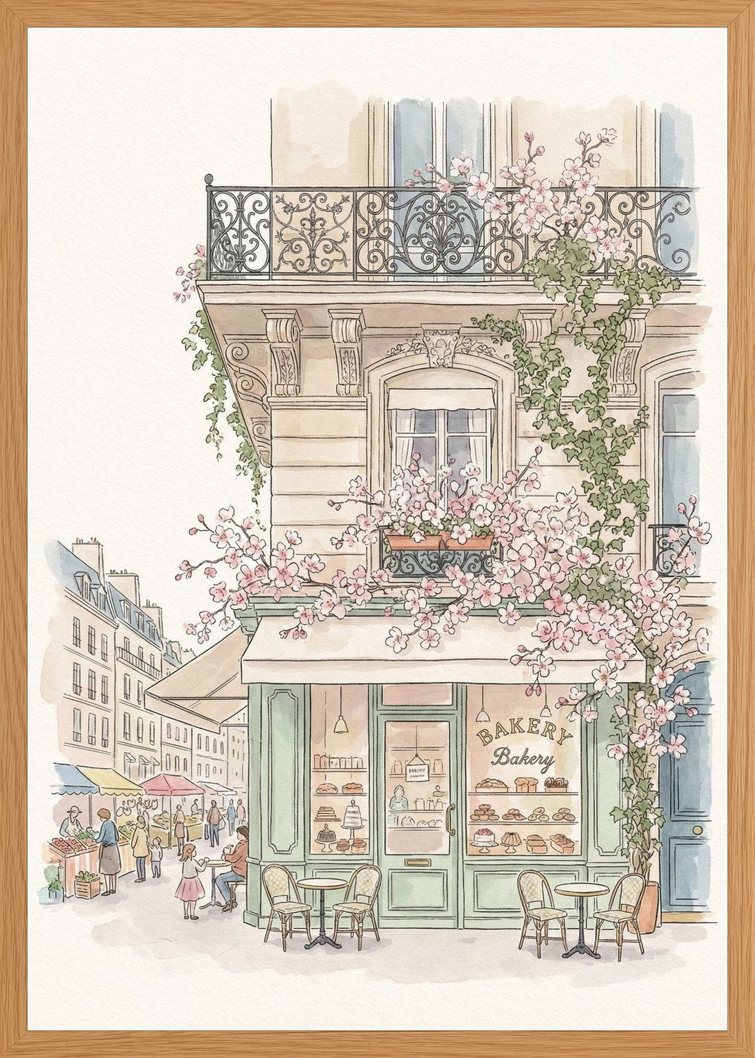 Poster in oak frame