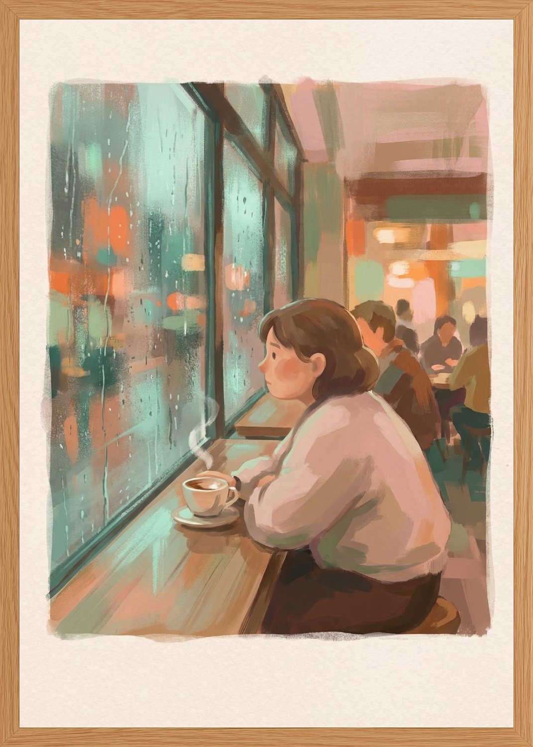 Poster in oak frame