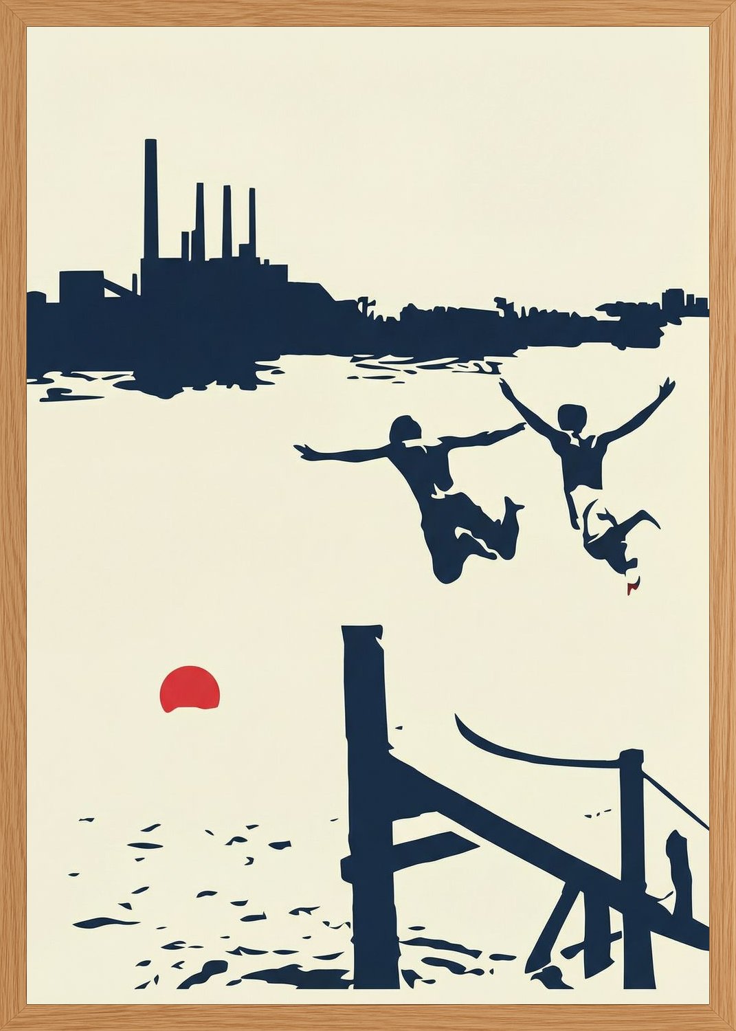 Poster in oak frame
