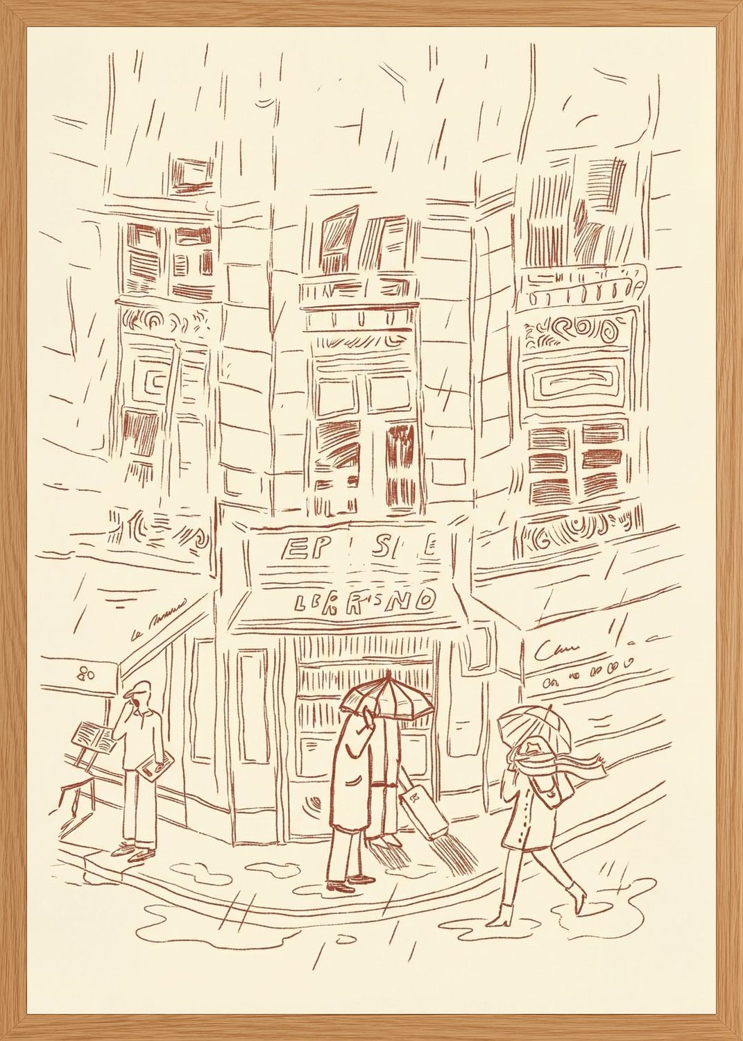 Poster in oak frame