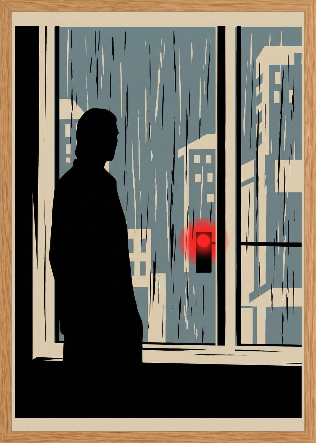 Poster in oak frame