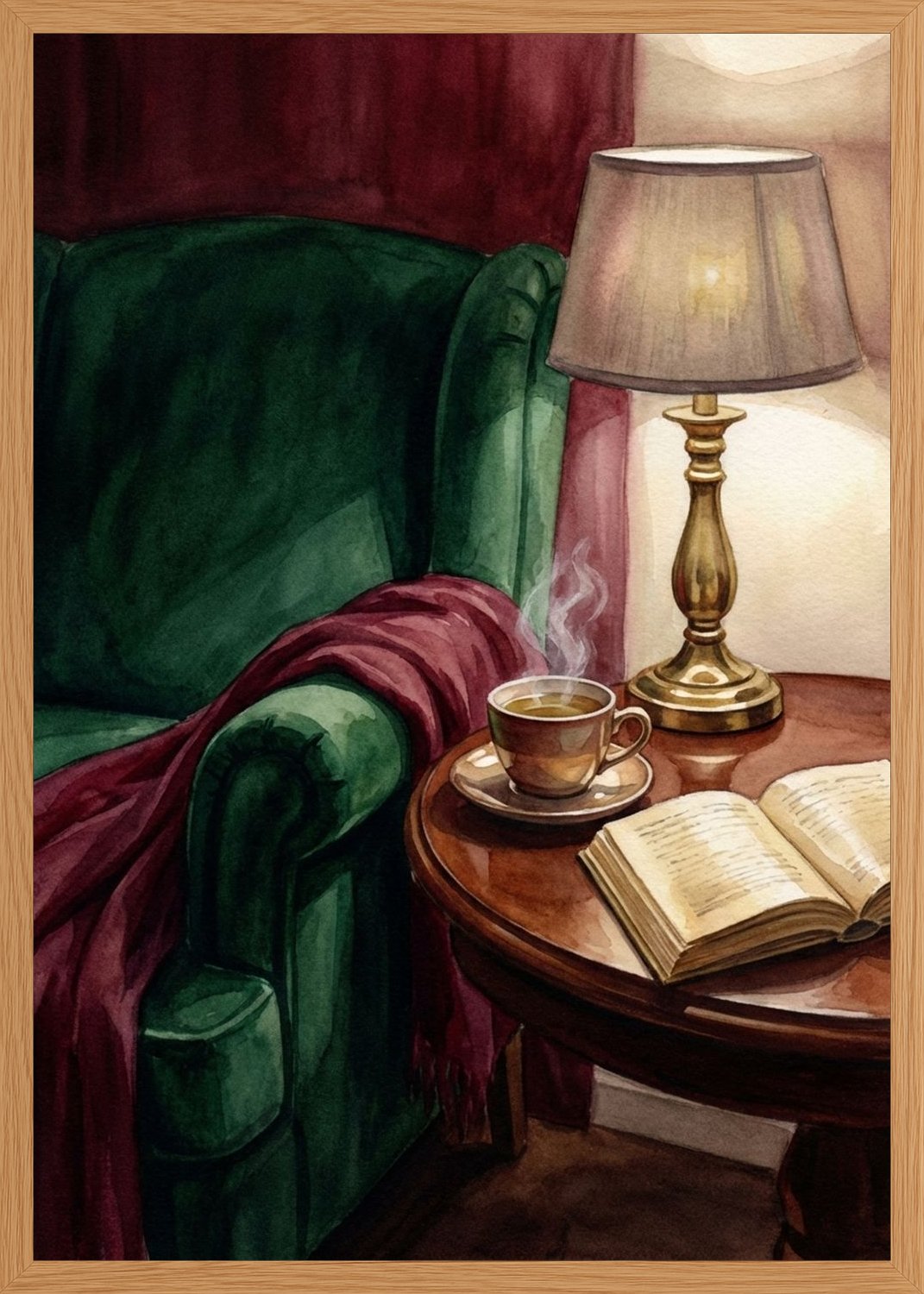 Poster in oak frame