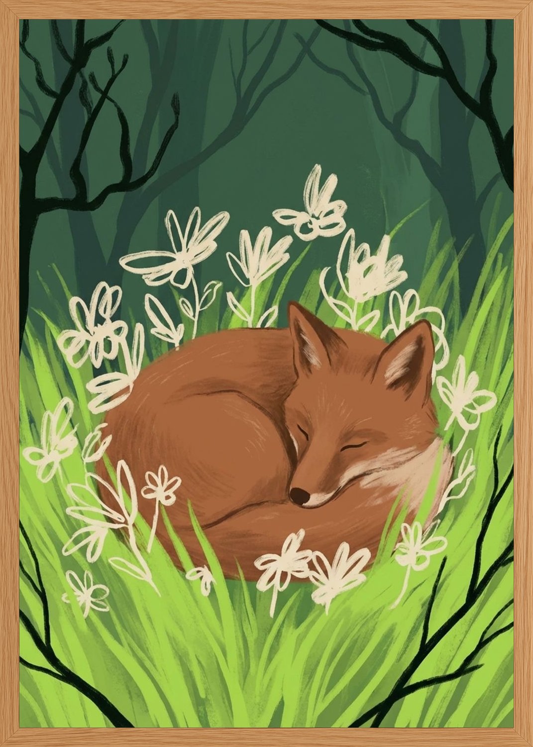 Poster in oak frame