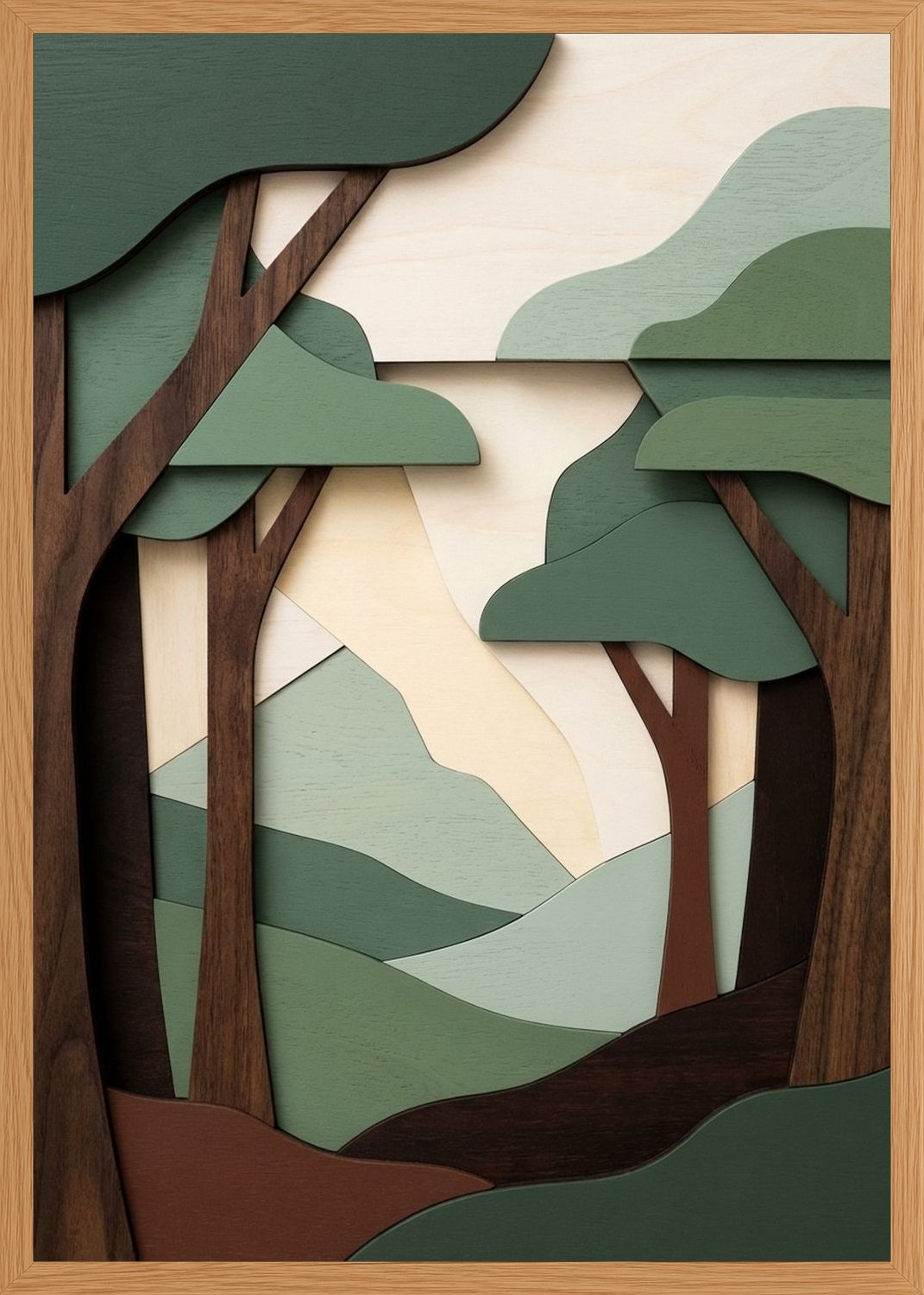 Poster in oak frame