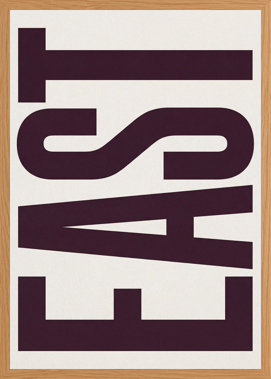 Poster in oak frame