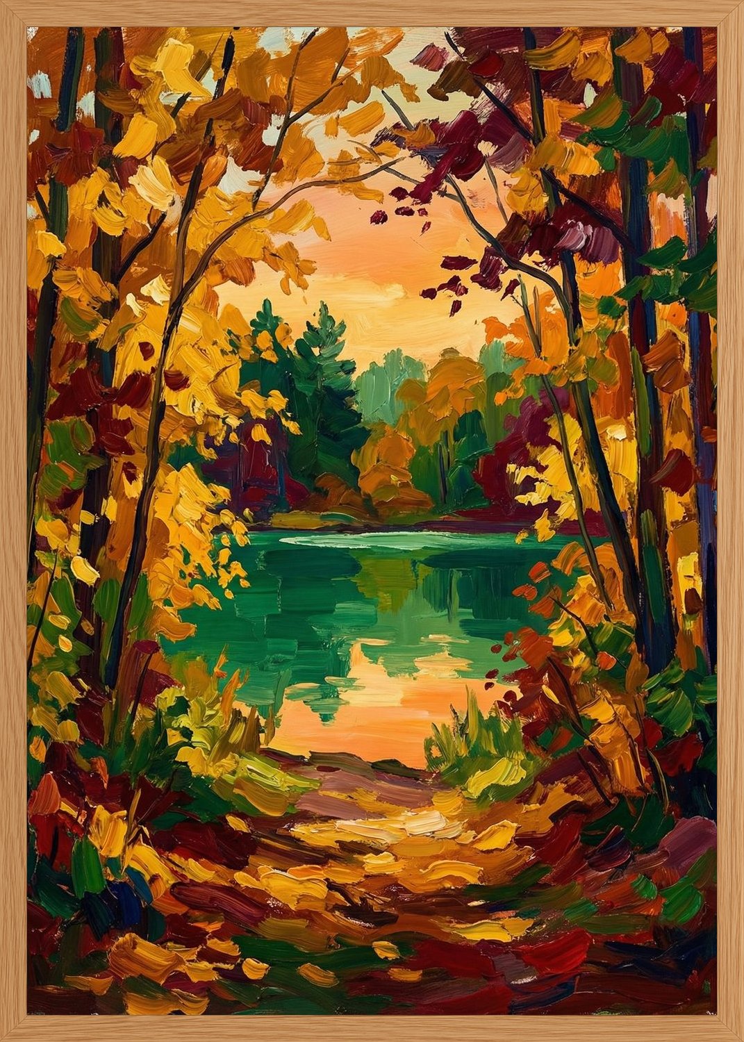 Poster in oak frame