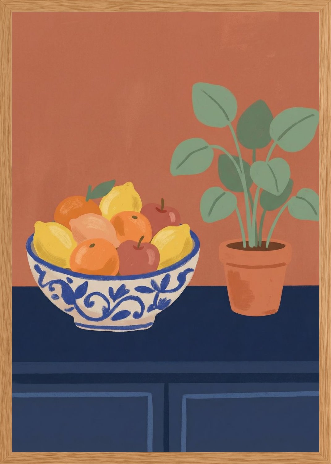 Poster in oak frame