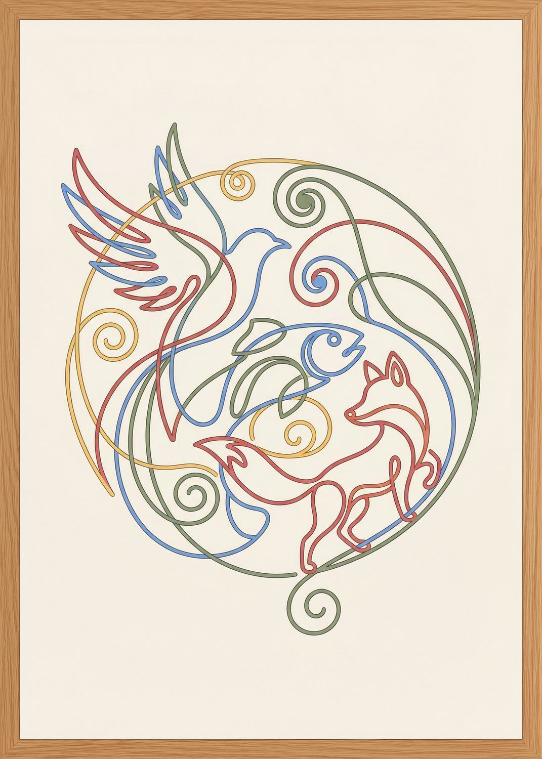 Poster in oak frame