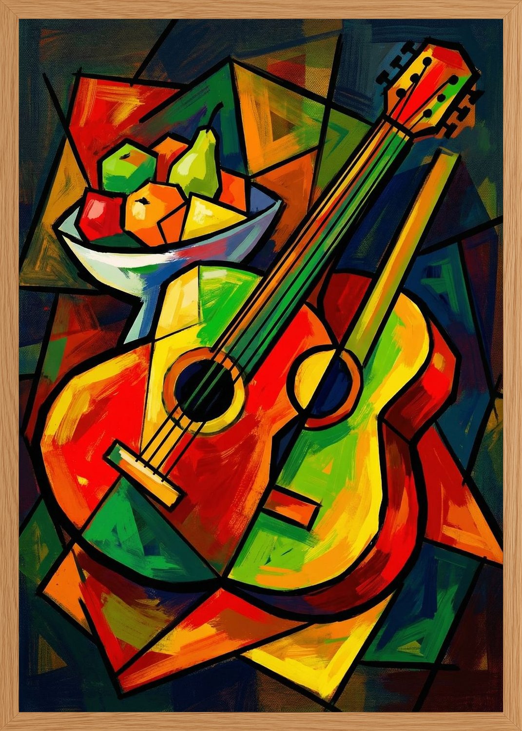Poster in oak frame