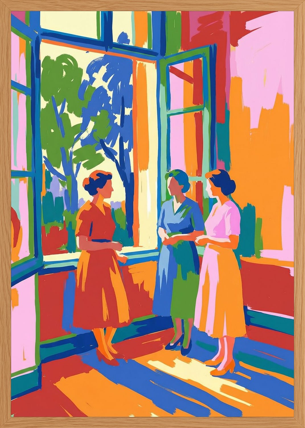 Poster in oak frame