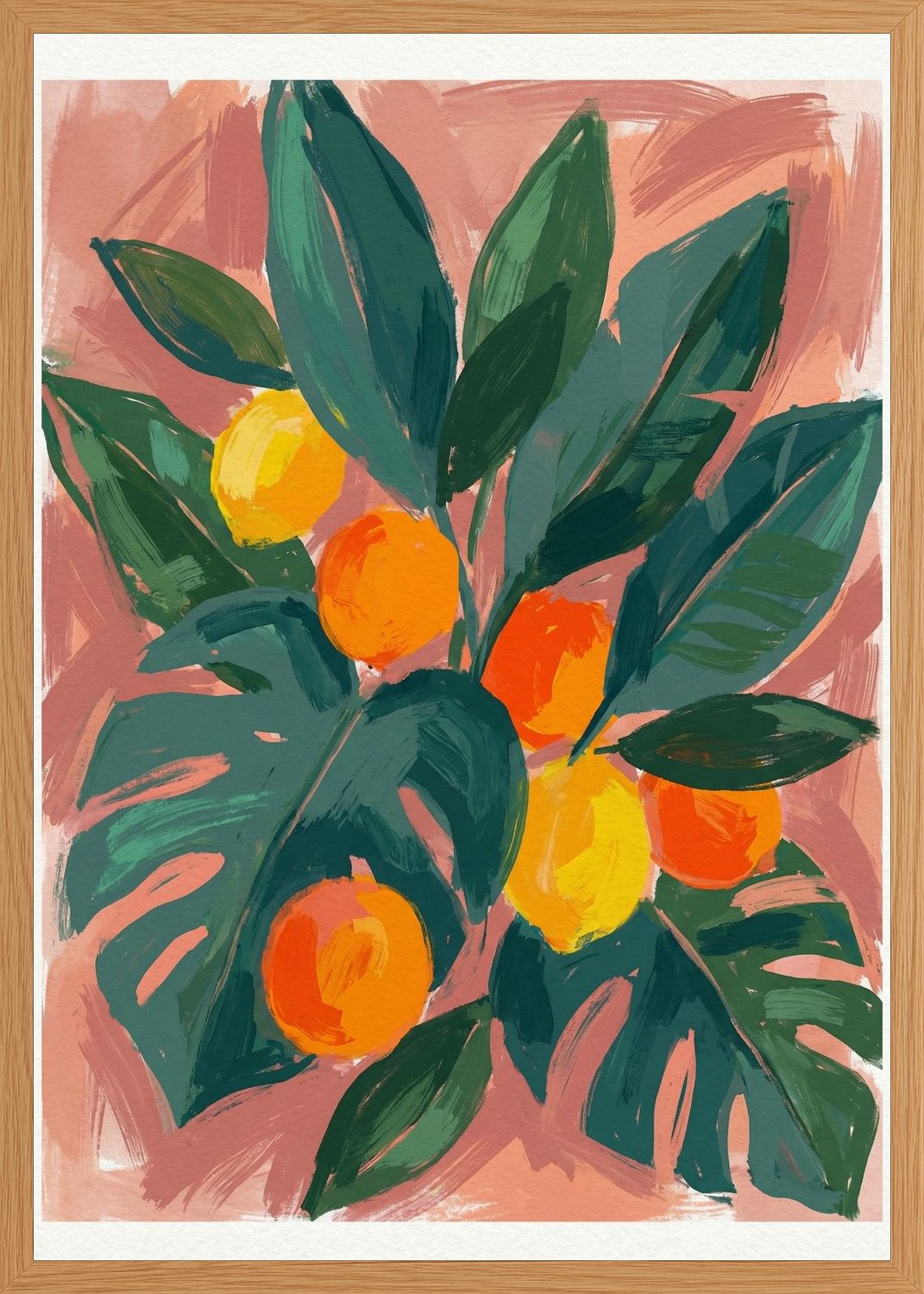 Poster in oak frame