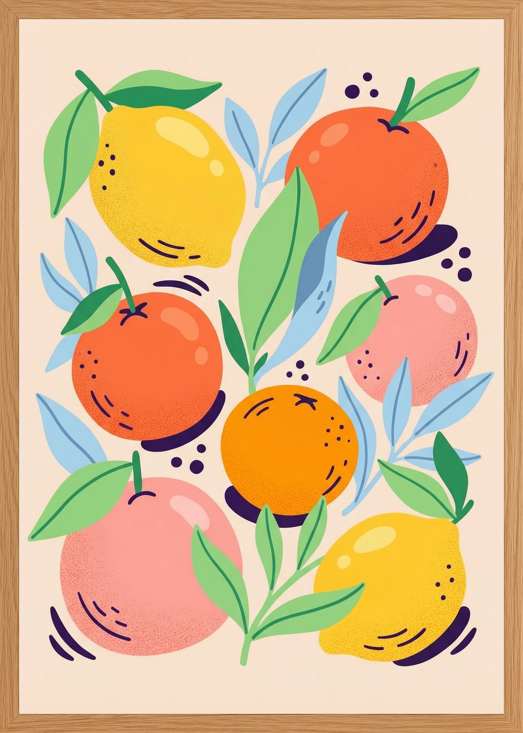 Poster in oak frame