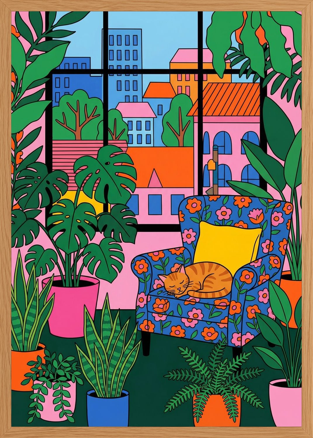 Poster in oak frame