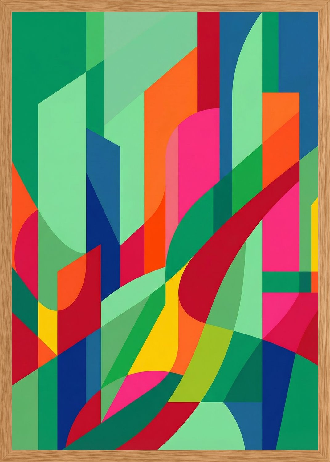 Poster in oak frame
