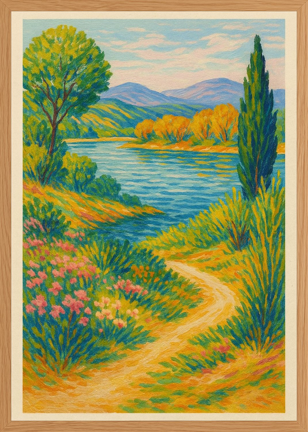 Poster in oak frame