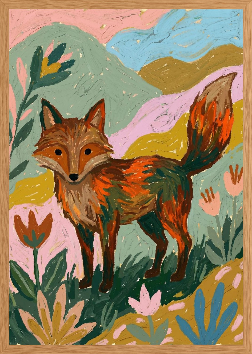 Poster in oak frame