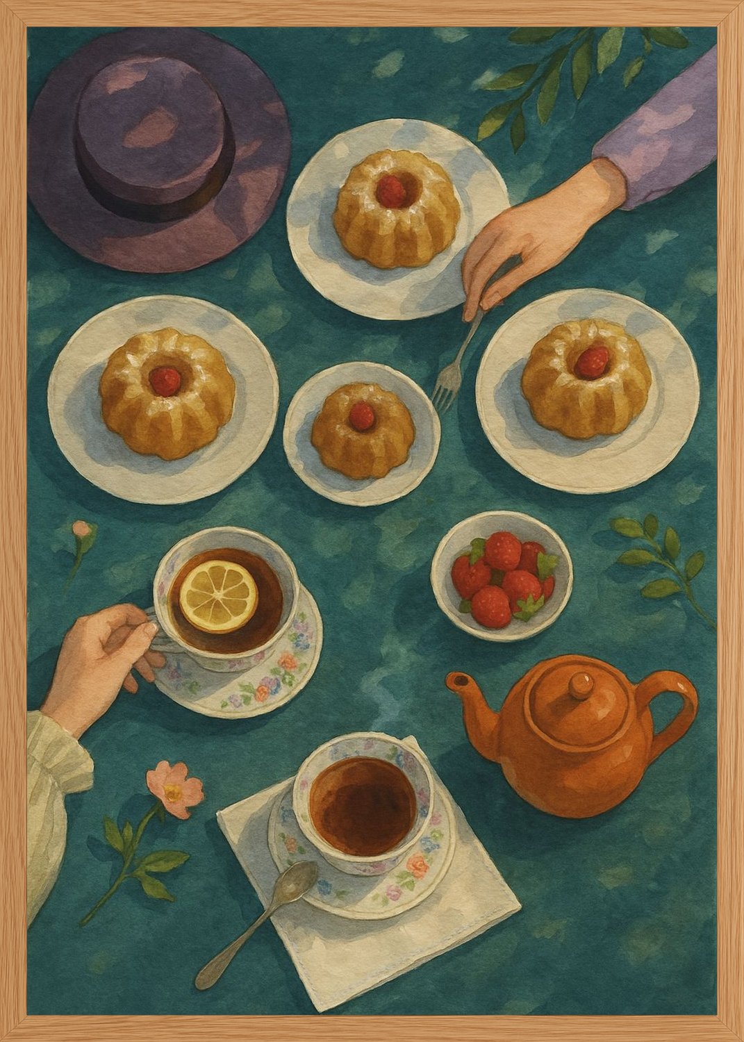 Poster in oak frame