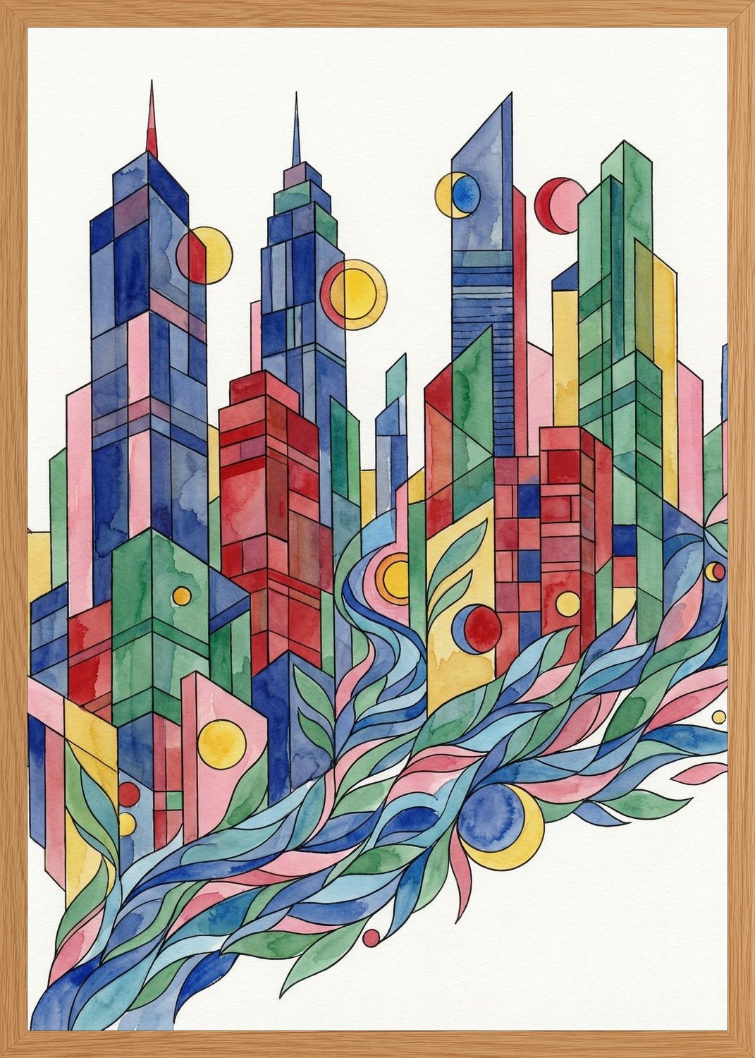 Poster in oak frame