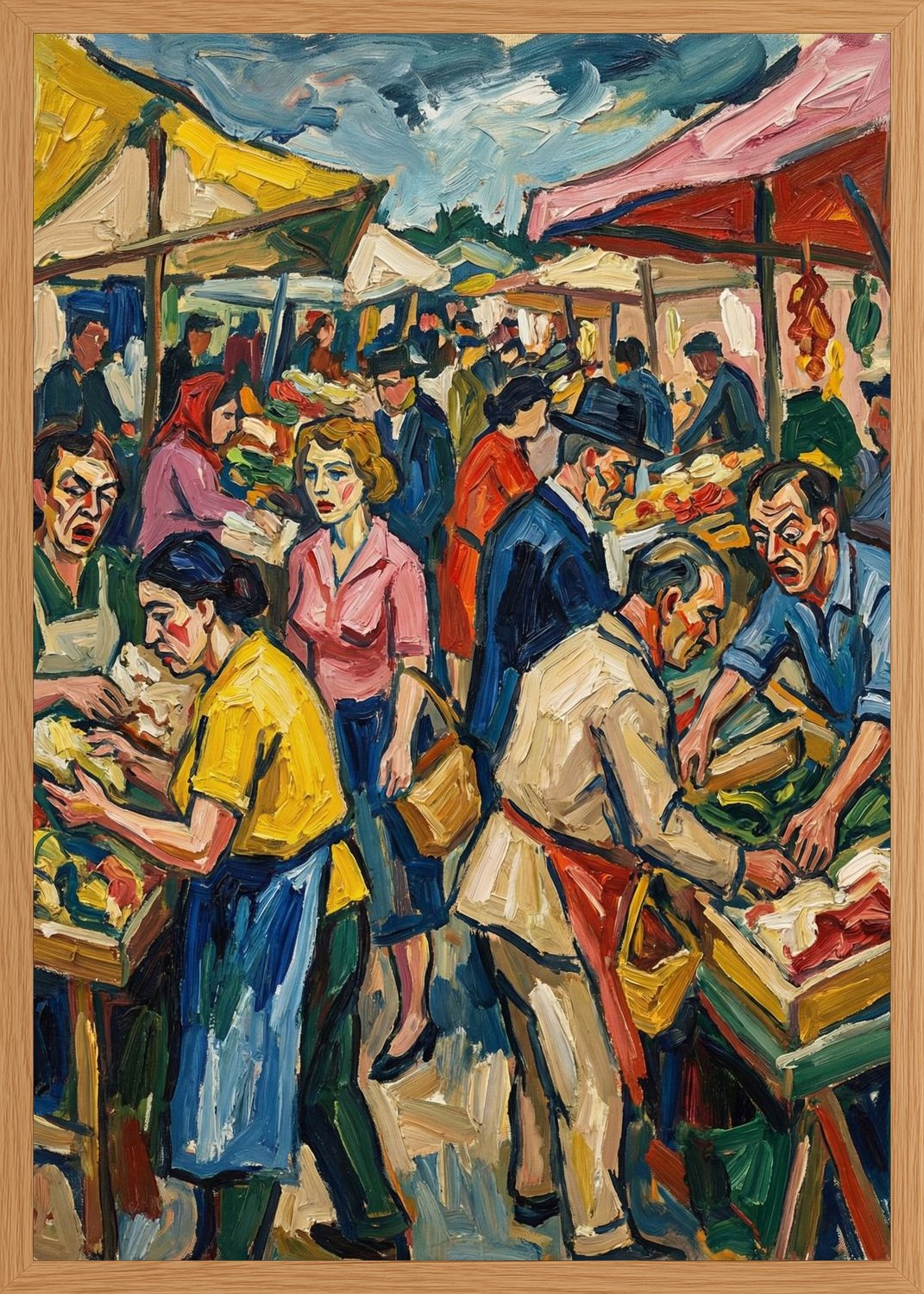 Poster in oak frame