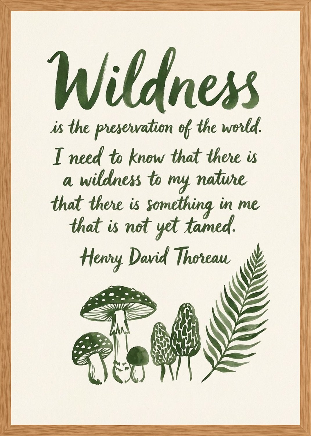Poster in oak frame