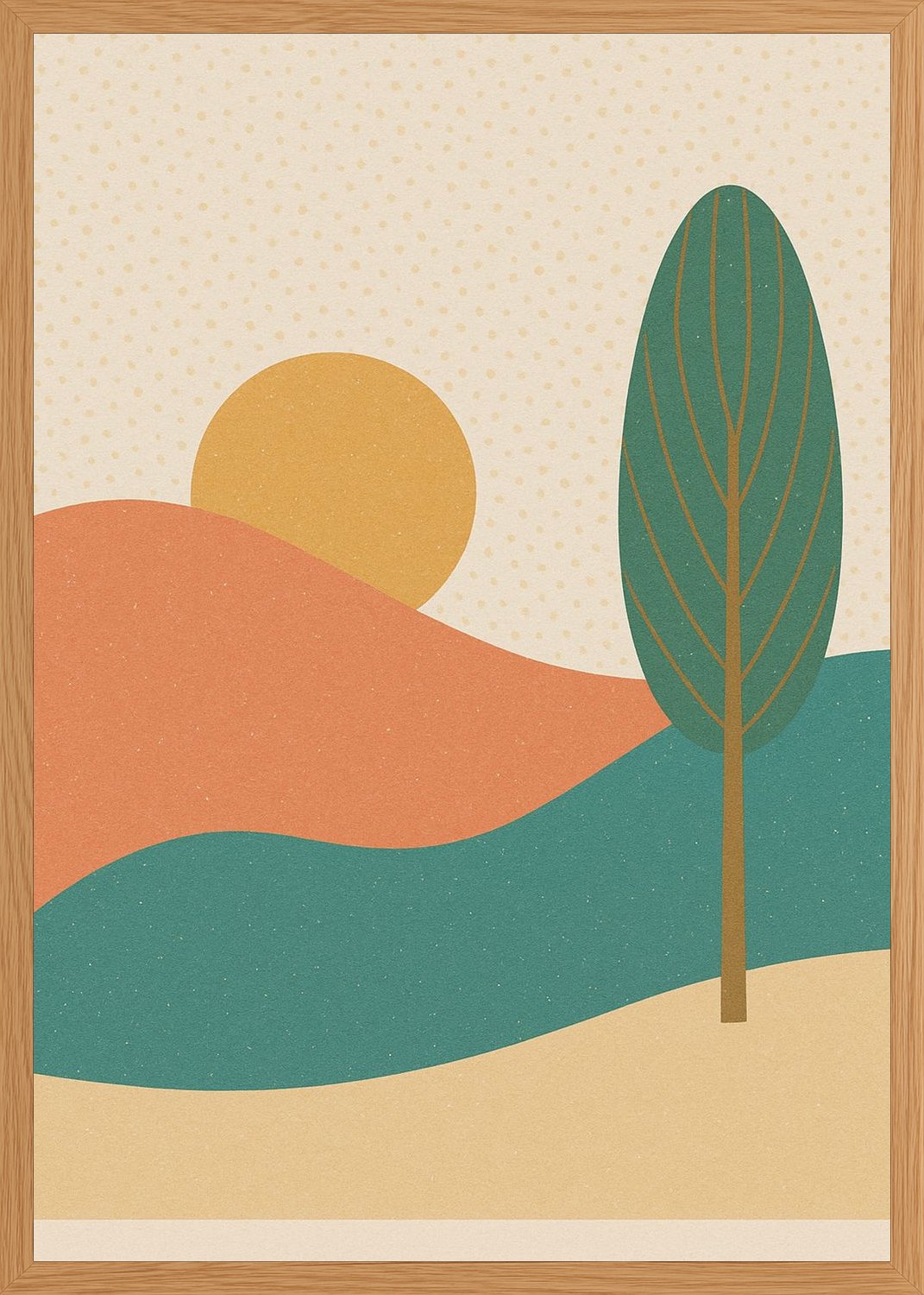 Poster in oak frame
