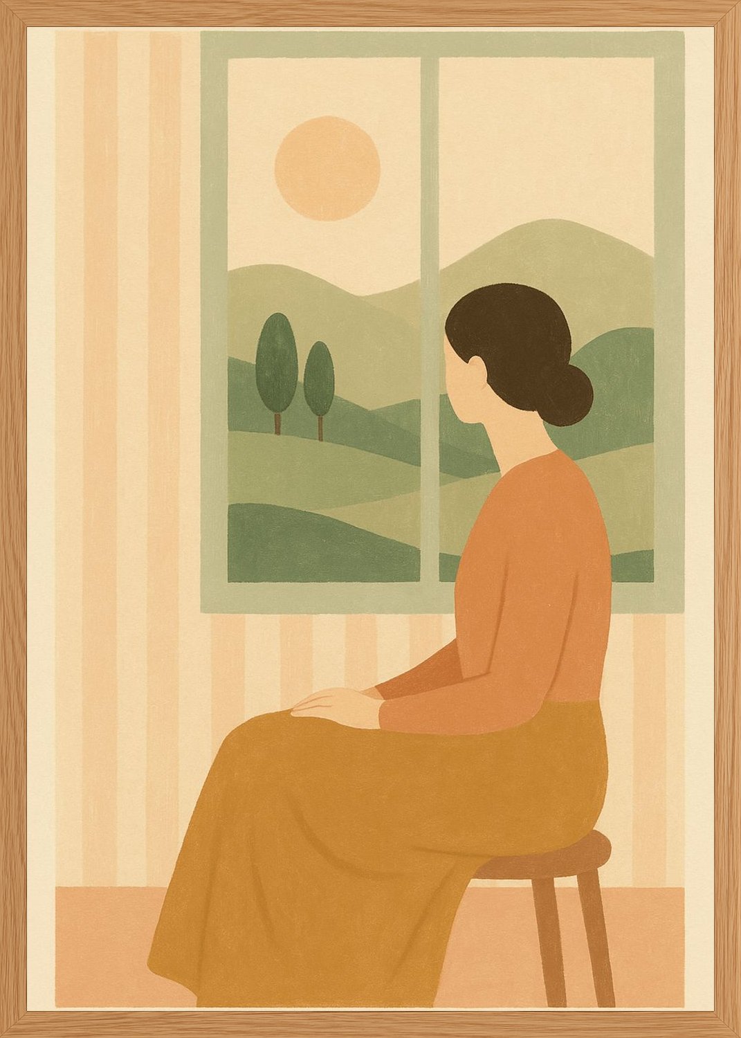 Poster in oak frame