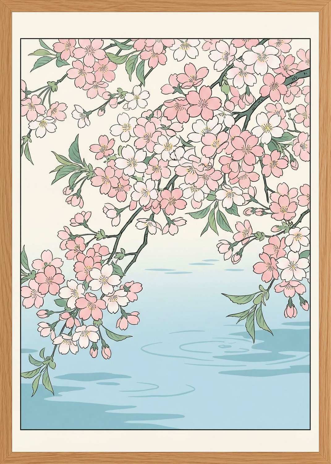 Poster in oak frame